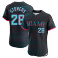 TRASK M.Marlins #28 Kyle Stowers Player Black City Connect Home Limited Elite Stitched Jerseys