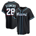 TRASK M.Marlins #28 Kyle Stowers Player Black Fashion Out Home Game Stitched Jerseys