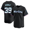 TRASK M.Marlins #39 Eury Perez Player Black  Home Limited Stitched Jerseys