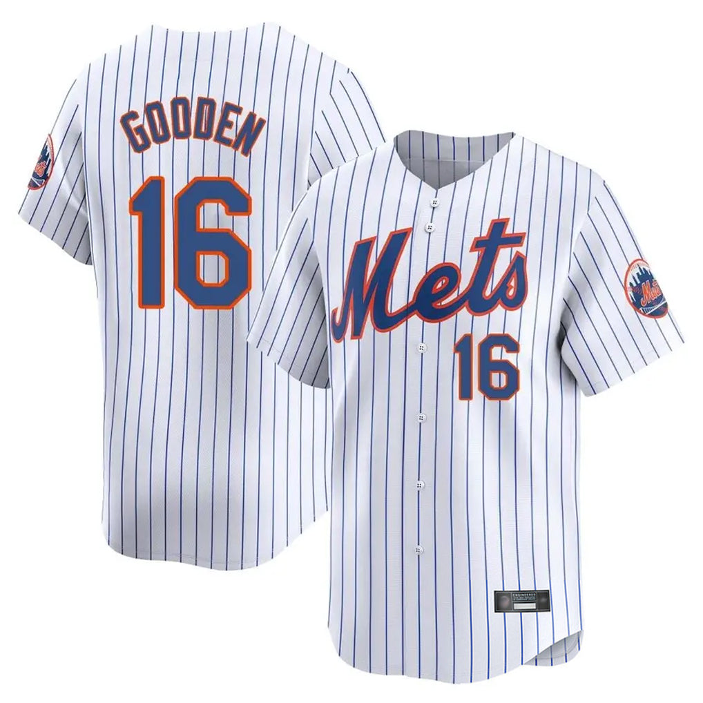 TRASK NY.Mets #16 Dwight Gooden Player White Home Limited Stitched Jerseys