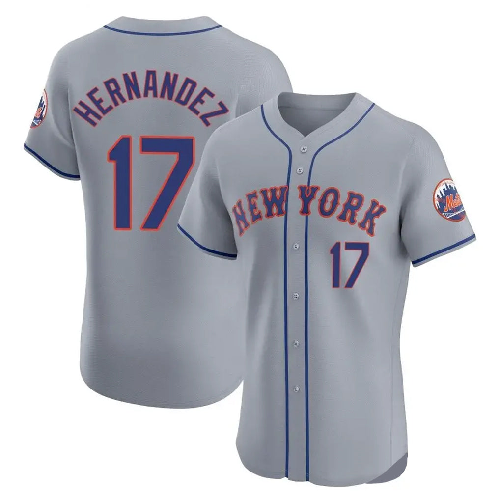 TRASK NY.Mets #17 Keith Hernandez Player Gray Road Limited Elite Home Stitched Jerseys