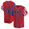 TRASK NY.Mets #22 Juan Soto Player Red 2025 Independence Day Vapor Premier Limited  Stitched Jerseys