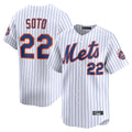 TRASK NY.Mets #22 Juan Soto Player White Home Limited Stitched Jerseys