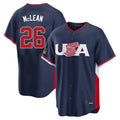 TRASK NY.Mets #26 Nolan McLean Player Navy USA 2026 World Classic Home Limited Stitched Jerseys