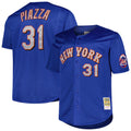 TRASK NY.Mets #31 Mike Piazza Player Royal Mitchell & Ness Cooperstown Collection Home Limited Stitched Jerseys