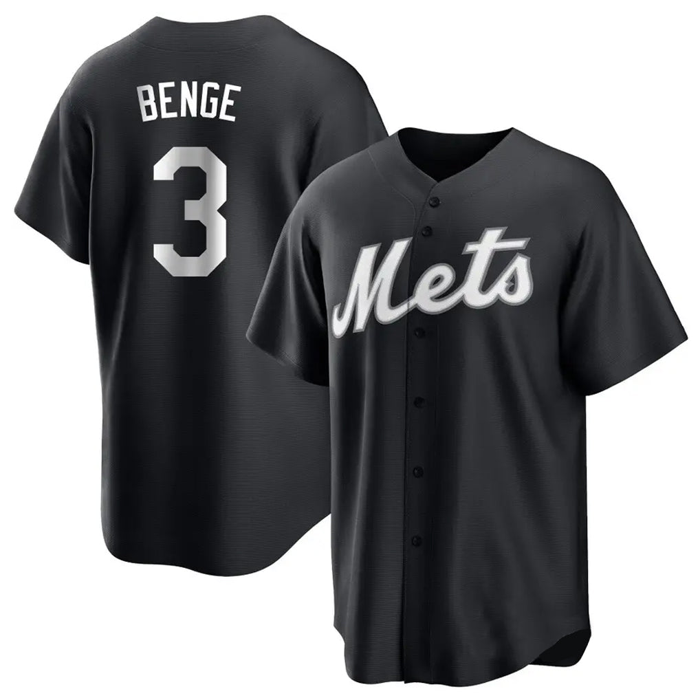 TRASK NY.Mets #3 Carson Benge Player Black Home Game Stitched Jerseys