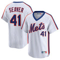 TRASK NY.Mets #41 Tom Seaver Player White Cooperstown Collection T-shirt Game Stitched Jerseys
