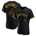 TRASK NY.Mets #4 Francisco Alvarez Player Black Snake Skin City Home Limited Elite Stitched Jerseys