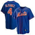 TRASK NY.Mets #4 Francisco Alvarez Player Royal Home Game Stitched Jerseys