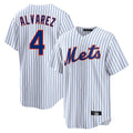 TRASK NY.Mets #4 Francisco Alvarez Player White Home Game Stitched Jerseys