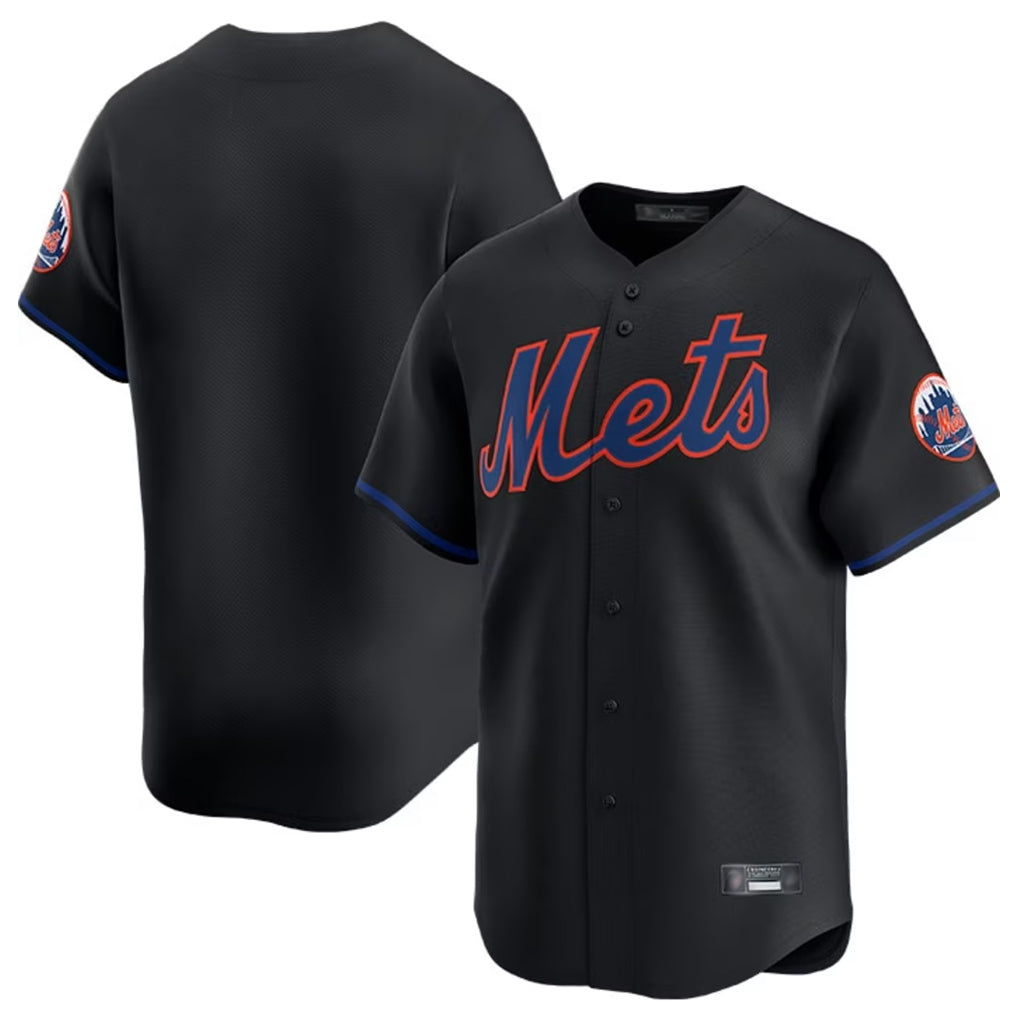 TRASK NY.Mets Blank Player Black Home Game Stitched Jerseys
