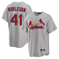 TRASK St. Louis Cardinals #41 Alec Burlesona Player Gray Home Game Stitched Jerseys
