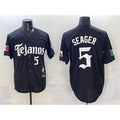 TRASK Texas Rangers #5 Corey Seager Black  Mexico 2025 Vapor Premier Limited Stitched Jersey